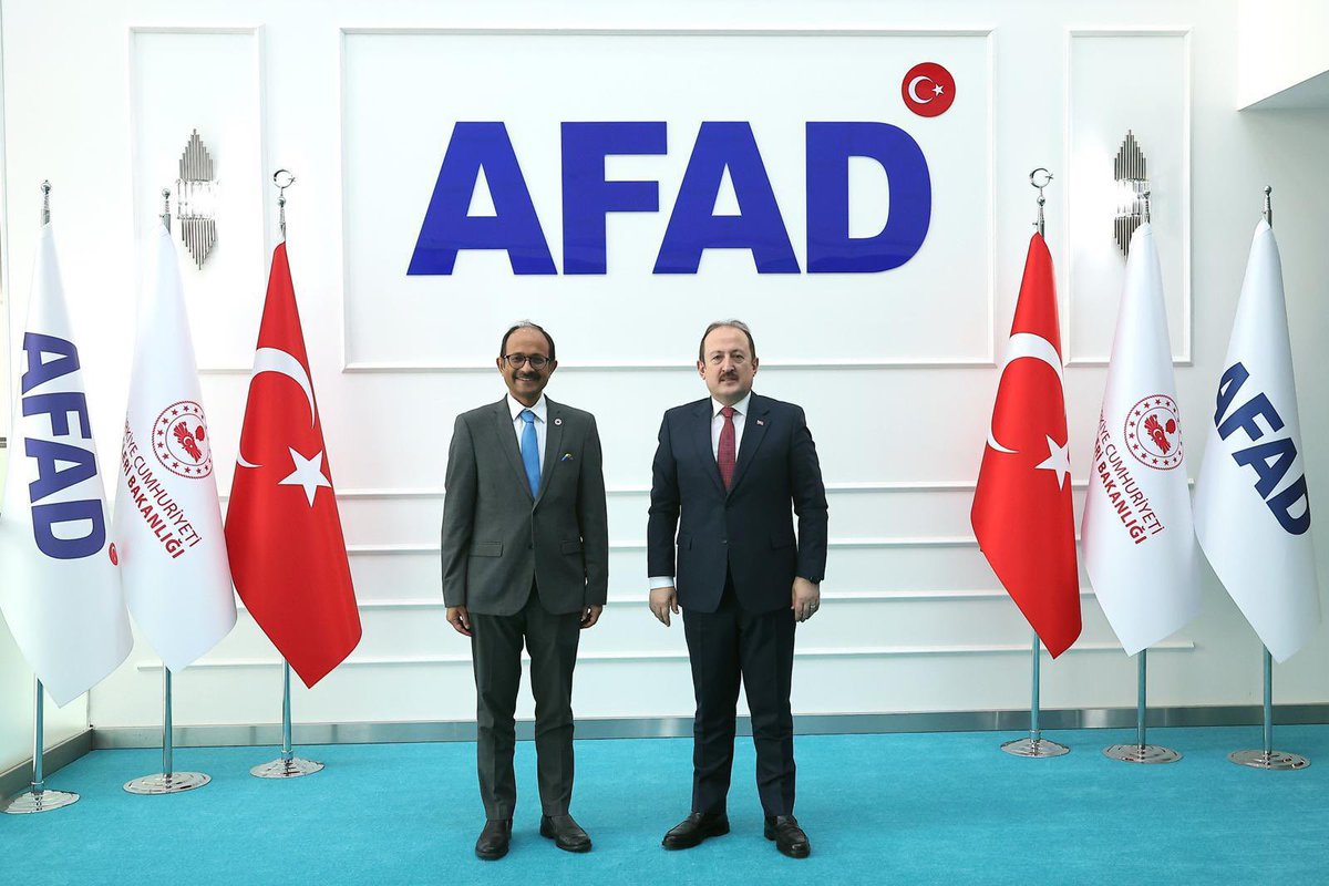 BM Yetkilisi Kishore, AFAD Başkanı Pehlivan ile Deprem Sonrası Çalışmaları ve İş Birliğini Görüştü