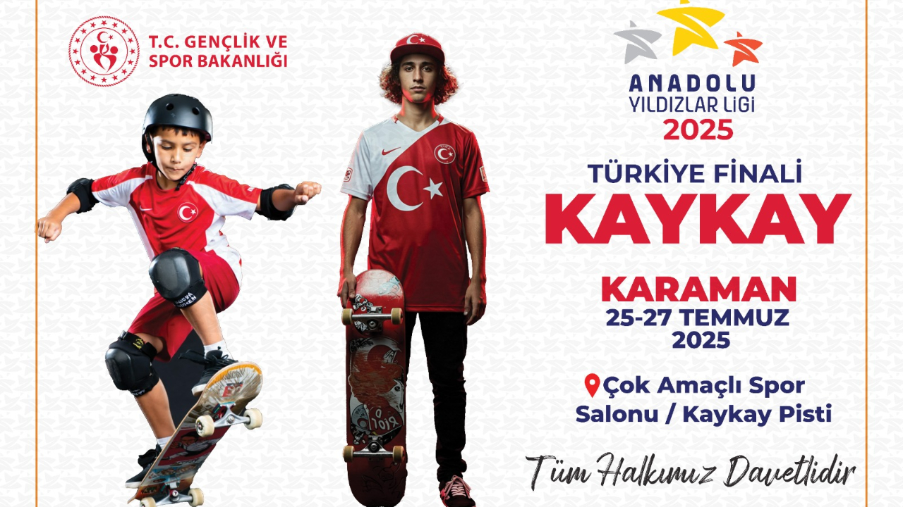 Karaman, Gençlik ve Spor Bakanlığı ANALİG Kaykay Türkiye Birinciliği Müsabakalarına Ev Sahipliği Yapacak!