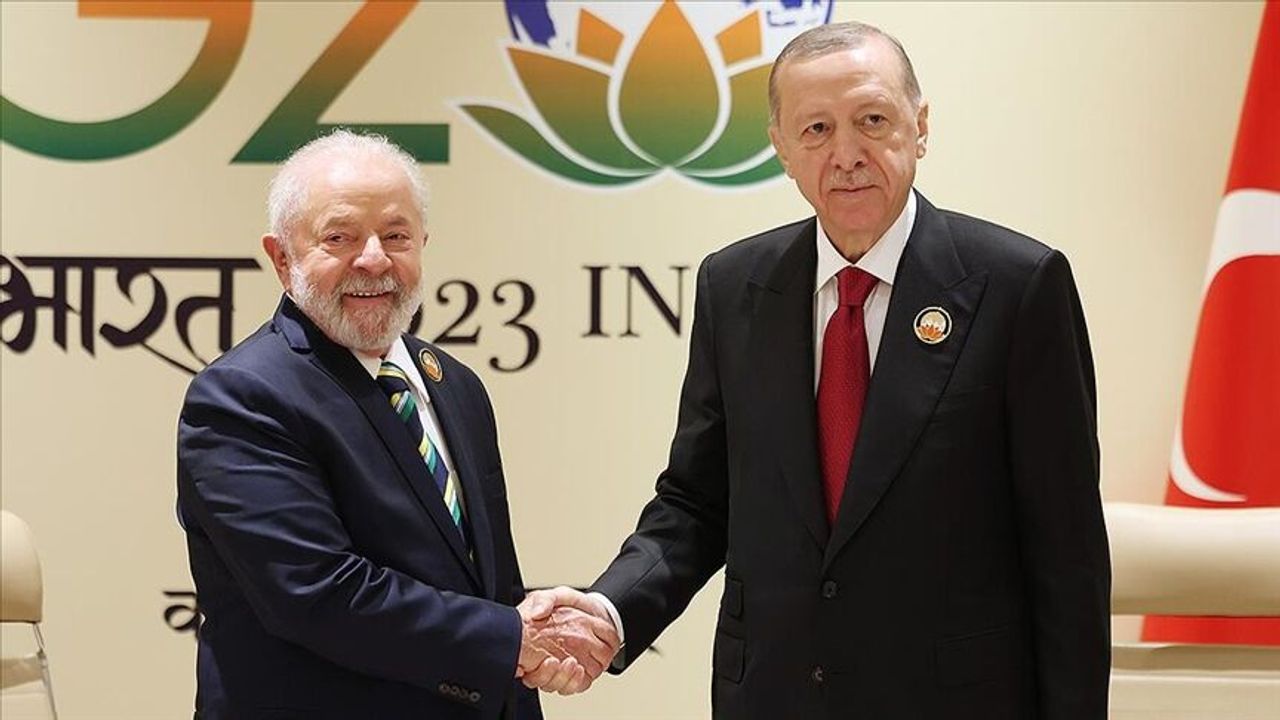 Erdoğan, Brezilya Devlet Başkanı Lula da Silva ile Görüştü